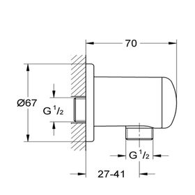 

Подключение для душевого шланга GROHE Relexa