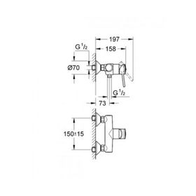 

Смеситель для душа GROHE BauClassic