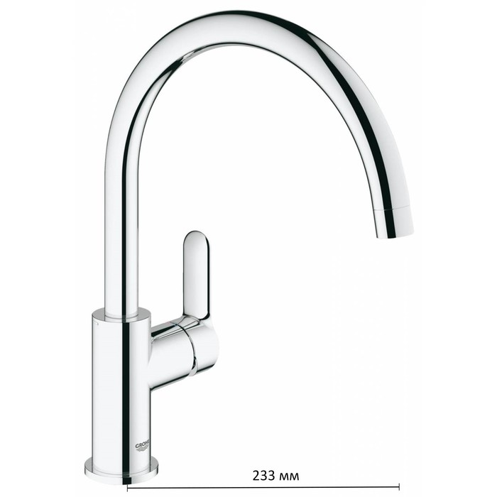 Смеситель для мойки GROHE Bau Edge, поворотный трубкообразный излив