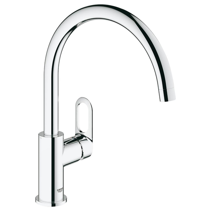 Смеситель для мойки GROHE BauLoop, поворотный трубкообразный излив