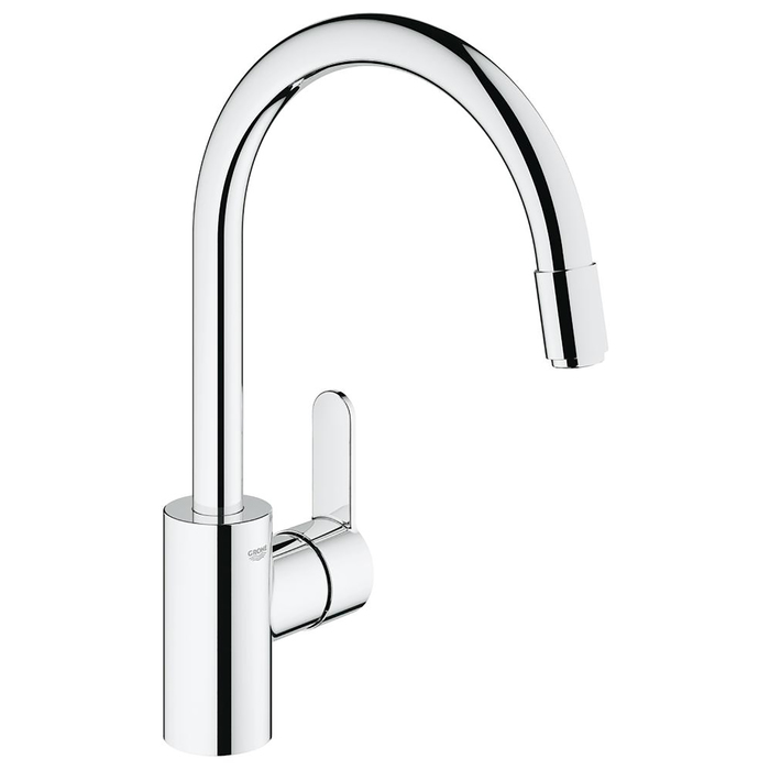 Смеситель для мойки GROHE Eurostyle Cosmopolitan с высоким изливом, c выдвижным аэратором