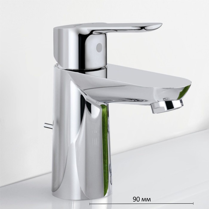 Смеситель для раковины GROHE BauEdge, сливной гарнитур