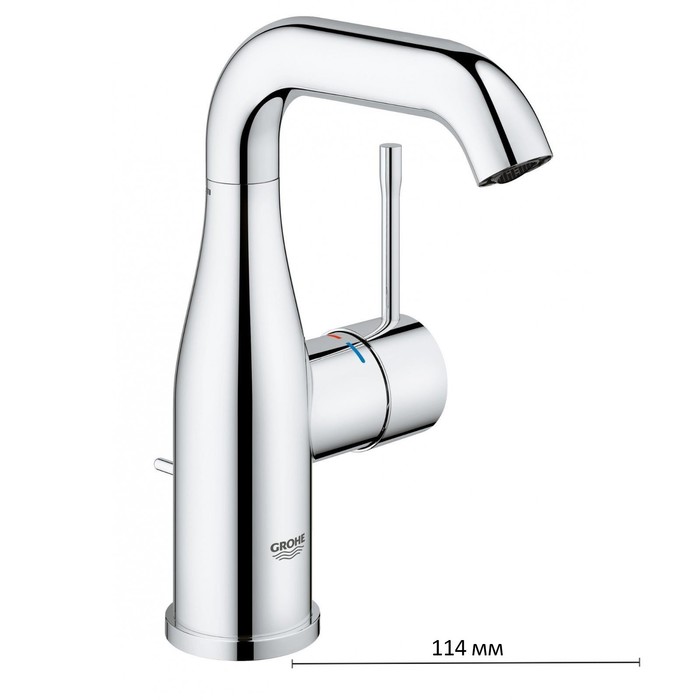 Смеситель для раковины GROHE Essence+, U-излив, сливной гарнитур