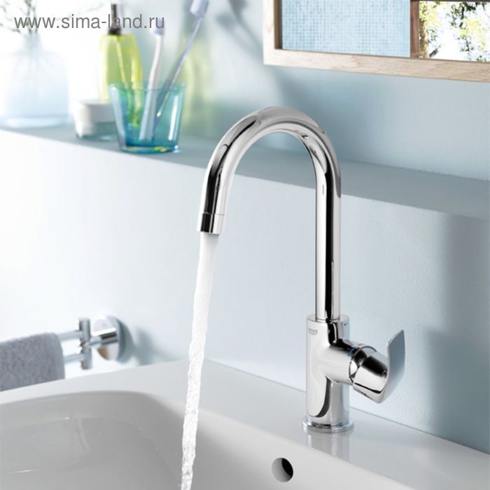 

Смеситель для раковины GROHE Eurosmart New, со сливным гарнитуром, L-size