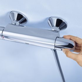 

Термостат для душа GROHE Grohtherm 1000 New, двухвентильный, настенный монтаж