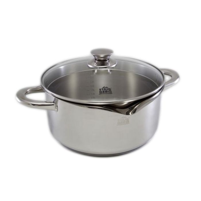 Кастрюля Cocktail, 24 х 11,5 см, 5,2 л, с крышкой, с индукционным капсульным дном