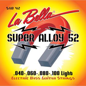 

Струны для бас-гитары La Bella SAB42 Super Alloy 52 железо/никель, 42-100, Light