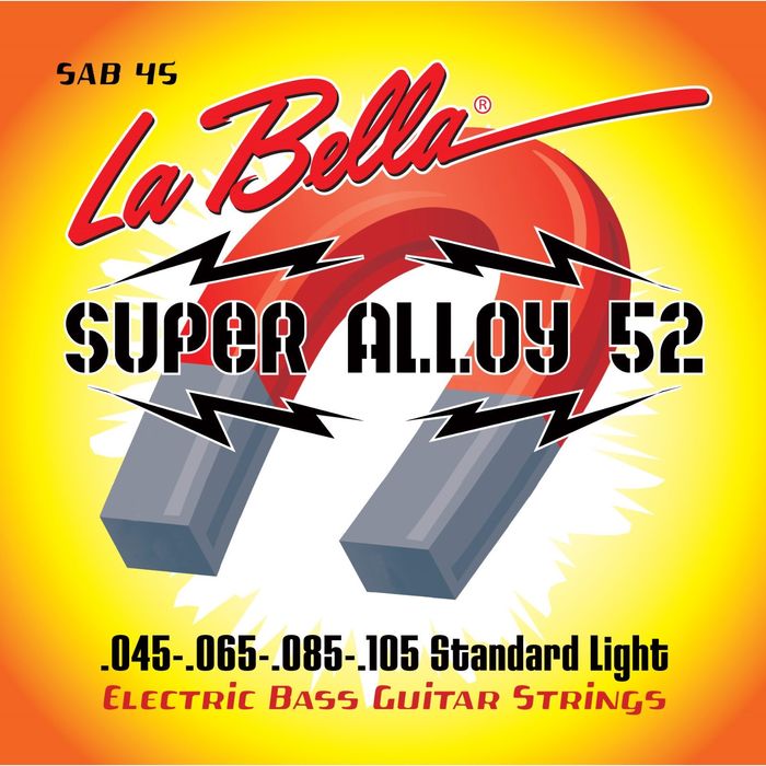 Струны для бас-гитары La Bella SAB45 Super Alloy 52 железо/никель, 45-105, Standart Light