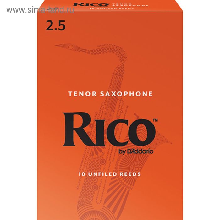 Трости для саксофона Rico RKA1025 тенор, размер 2.5, 10шт трости для тенор саксофона rico rka1025