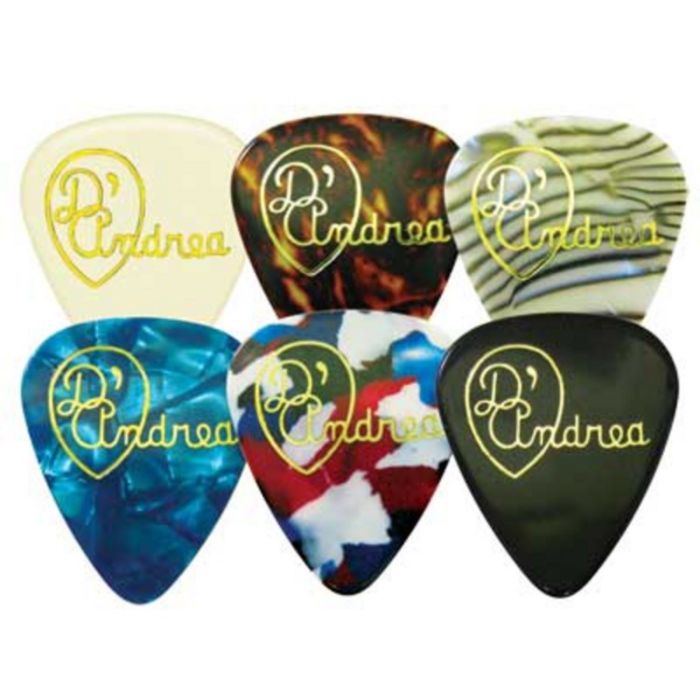 Коробка медиаторов D'Andrea VC351 VINTAGE CLASSIC 432шт, 3 толщины, целлулоид