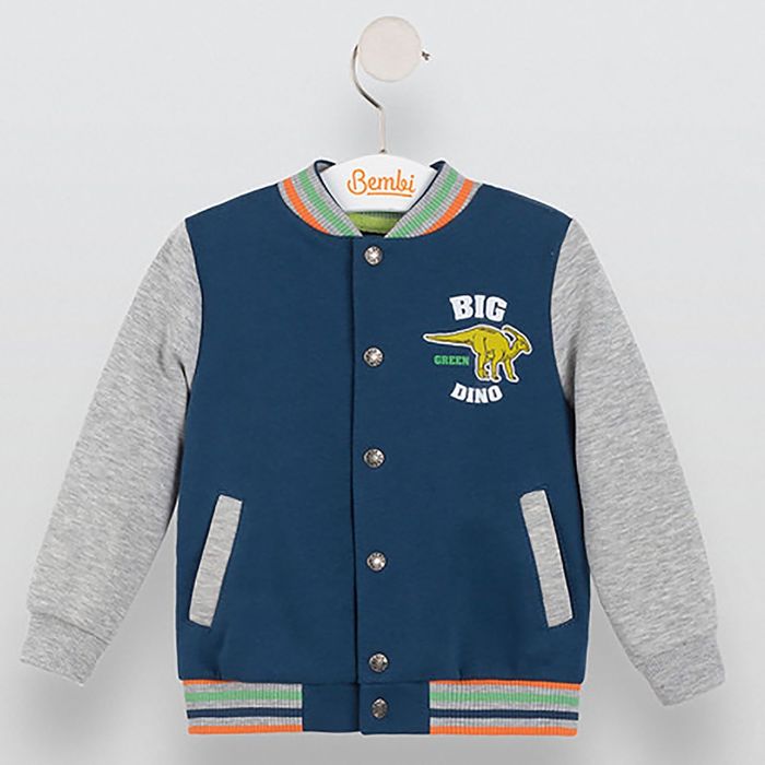 Жакет для мальчика, рост 86 см,  цвет синий с серым КФ139_М