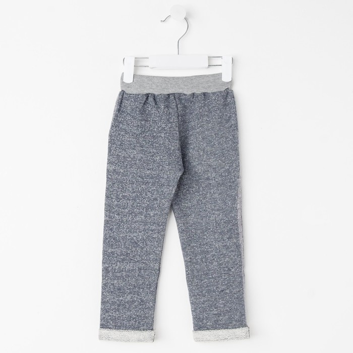 Брюки для девочки, рост 80 см, цвет синий меланж ШР425_М
