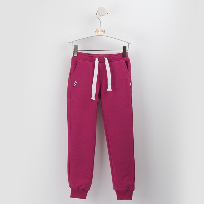 Брюки для девочки, рост 128 см,  цвет малиновый ШР433