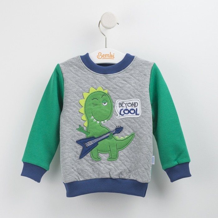 Джемпер для мальчика, рост 92 см, цвет синий с серым ДЖ149_М