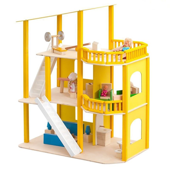 Кукольный домик "Солнечная Ривьера", с мебелью, 21 предмет