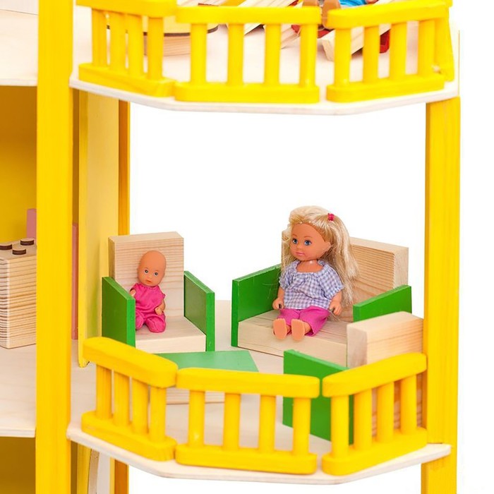 Кукольный домик "Солнечная Ривьера", с мебелью, 21 предмет