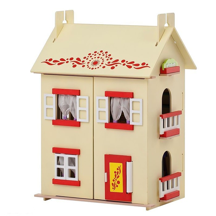 Игрушечный кукольный домик "София" с 15 предметами мебели