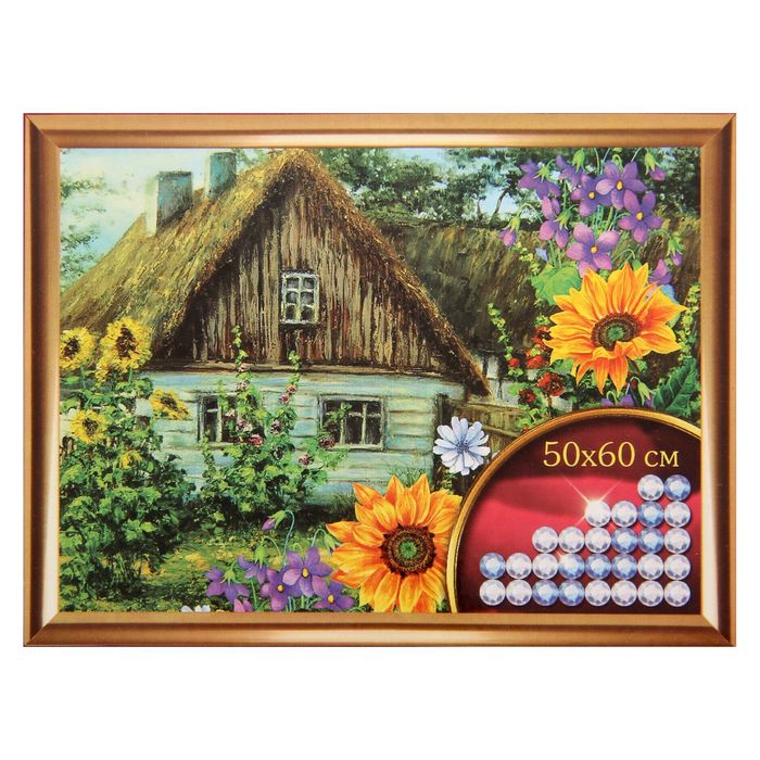Алмазная вышивка с частичным заполнением "Домик", 50 х 60 см