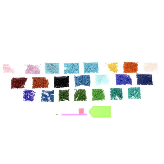 Алмазная вышивка с частичным заполнением "Тропики" 50*60 см, холст, емкость