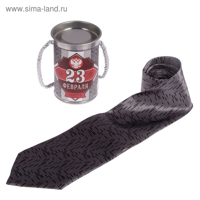 

Галстук в металлическом тубусе "23 февраля"