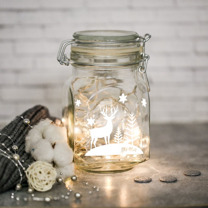 Наклейки на банки Happy New Year, 10 х 11,5 см,