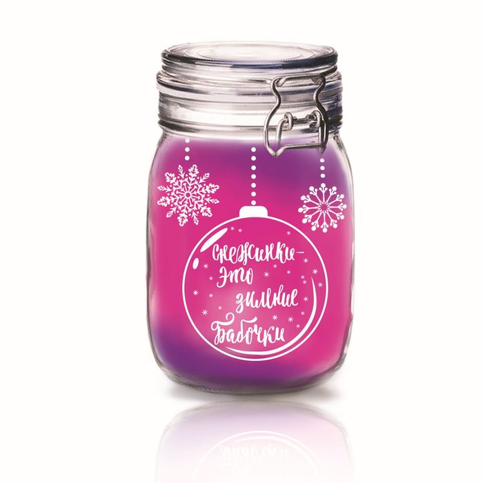 Наклейки на банки «Снежинки -это зимние Бабочки», 10 х 11,5 см,