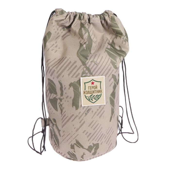 Сумка-мешок с нашивкой "Герой и защитник", 26 х 37,5 см