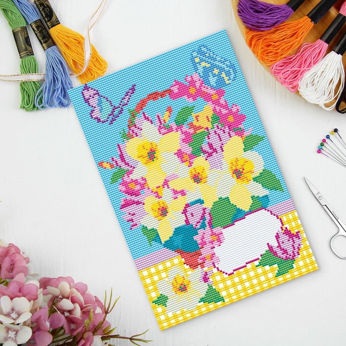 Вышивка крестиком "Нарциссы", 25 х 35 см