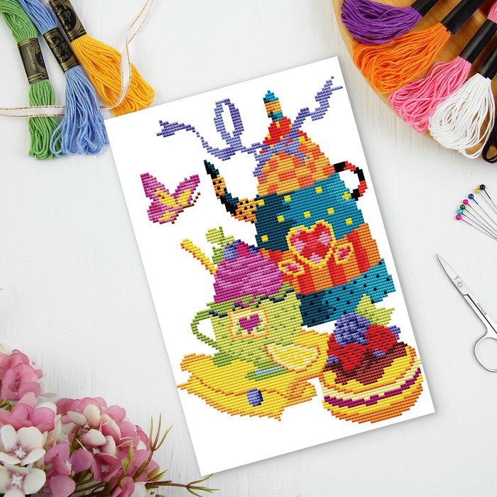 Вышивка крестиком "Вкусное настроение", 25 х 35 см