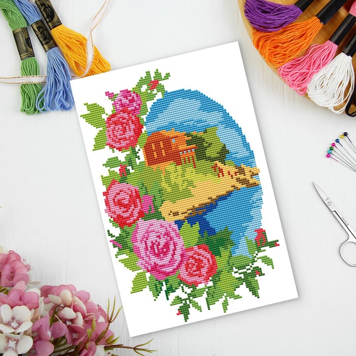 Вышивка крестиком "Морской пейзаж", 25 х 35 см