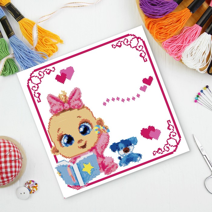 Вышивка крестиком "Малышка", 35 х 35 см