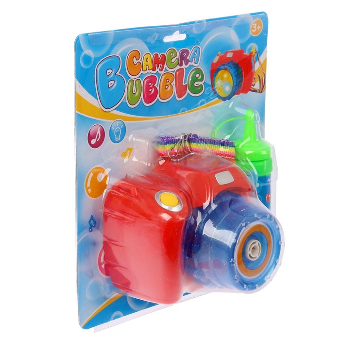 Генератор мыльных пузырей "Фотоаппарат", в наборе мыльный раствор