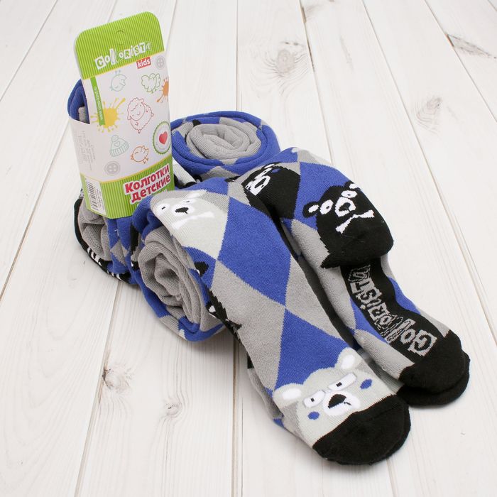 Колготки детские махровые Collorista "Мишки", 92-98 см, 2-3 года