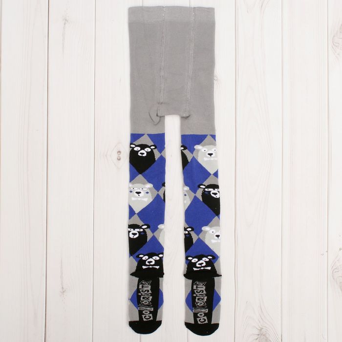 Колготки детские махровые Collorista "Мишки", 92-98 см, 2-3 года