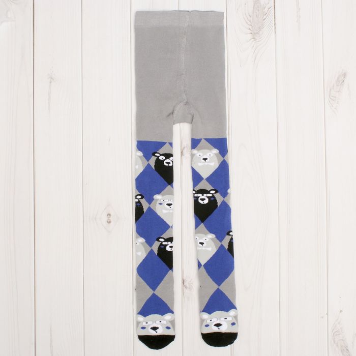 Колготки детские махровые Collorista "Мишки", 104-110 см, 4-5 лет