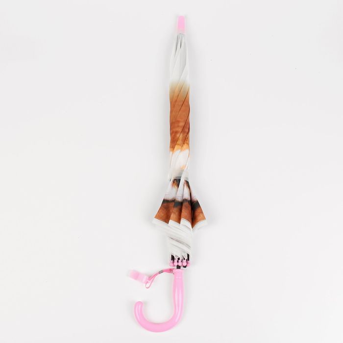 Зонт детский полуавтоматический "Задумчивая собачка", r=40см, со свистком, цвет коричневый