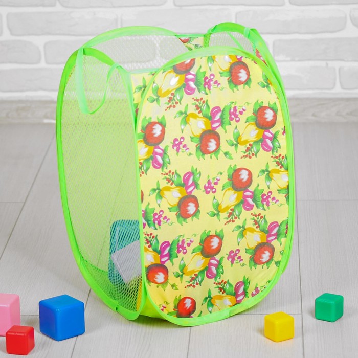 Корзина для игрушек "Фрукты", зеленая