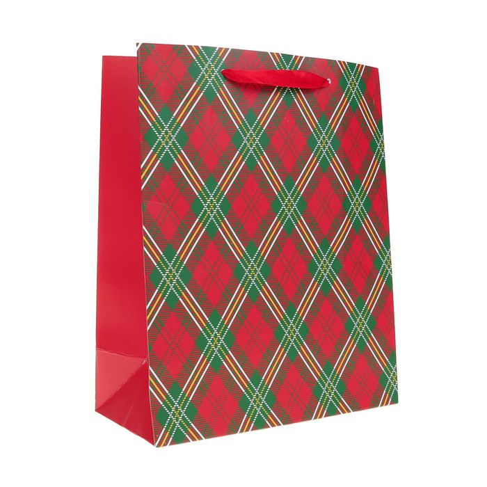 Пакет подарочный "Ромбы", 26 х 10 х 32 см