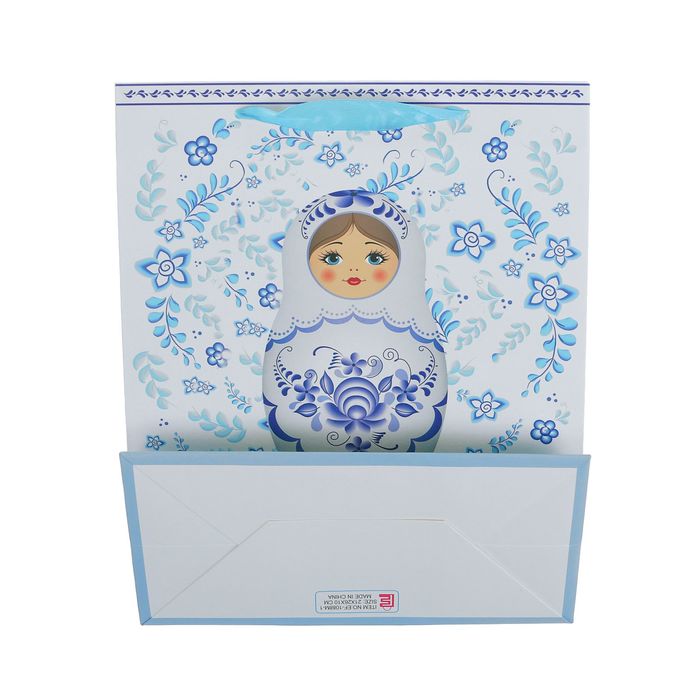 Пакет подарочный "Матрёшка", 26 х 10 х 32 см