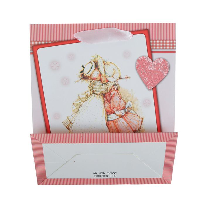 Пакет подарочный "Подружки", люкс, 26 х 10 х 32 см