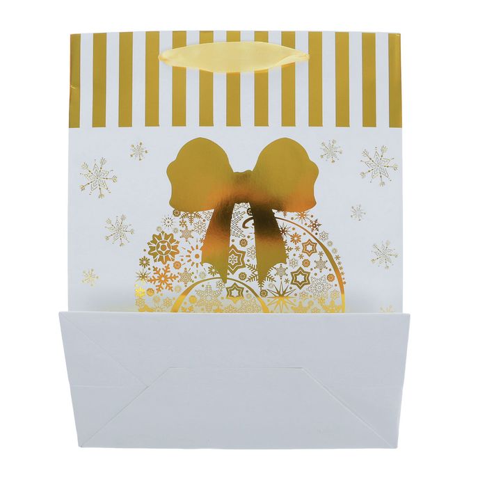 Пакет подарочный "Новогодний", люкс, 26 х 10 х 32 см