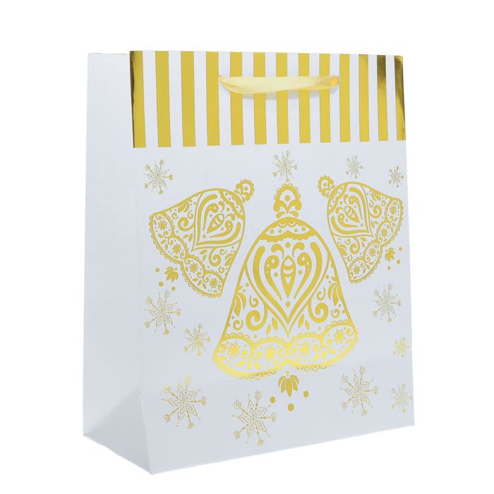 Пакет подарочный "Колокольчик", люкс, 26 х 10 х 32 см