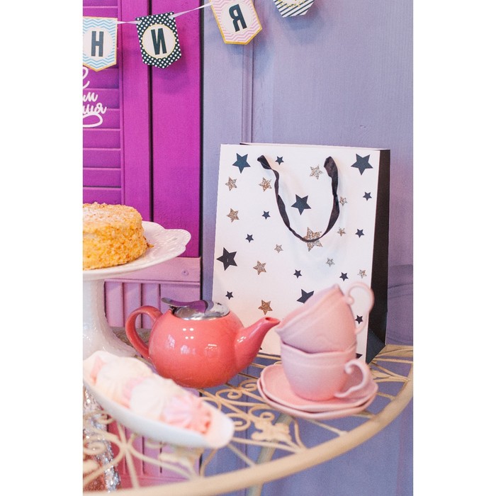 Пакет подарочный "Нежный букет", люкс, 26 х 10 х 32 см