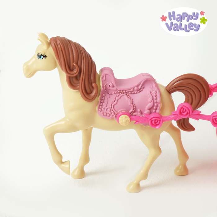 Карета для кукол «Сказочная карета» с куклой, световые и звуковые эффекты