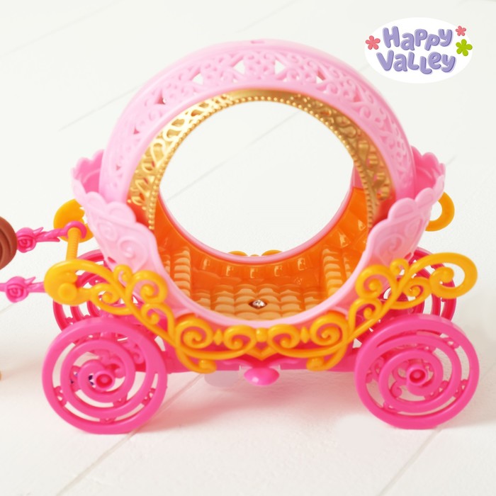 Карета для кукол «Сказочная карета» с куклой, световые и звуковые эффекты