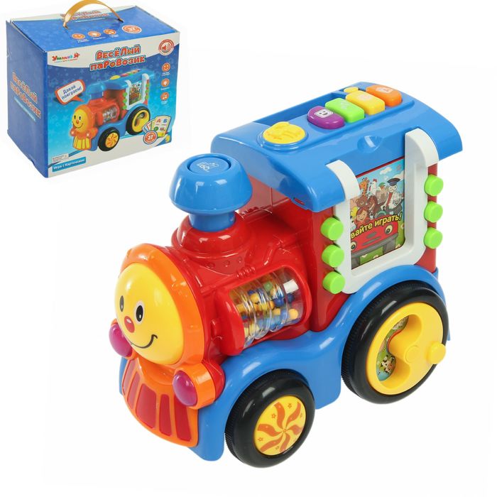 Игрушка развивающая «Весёлый паровозик» с обучающими карточками, световые и звуковые эффекты