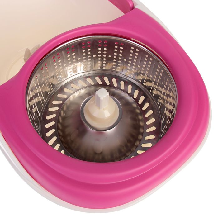 Набор для уборки: швабра, ведро с металлической центрифугой, насадки PVA и микрофибра МИКС