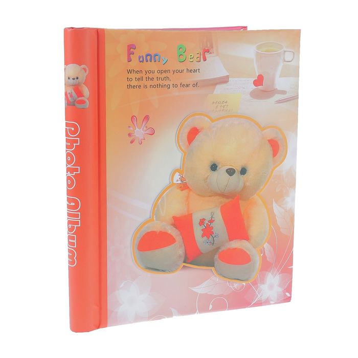 Фотоальбом 20 магнитных листов "Мишка" объемный рисунок МИКС 29х24х2 см