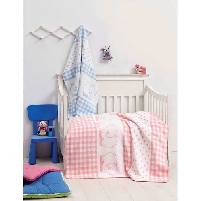 Плед Arya Cosy розовый, 100х120 см, хлопок