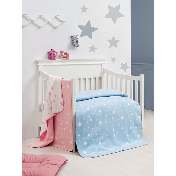 Плед Arya Little Star розовый, 100х120 см, хлопок